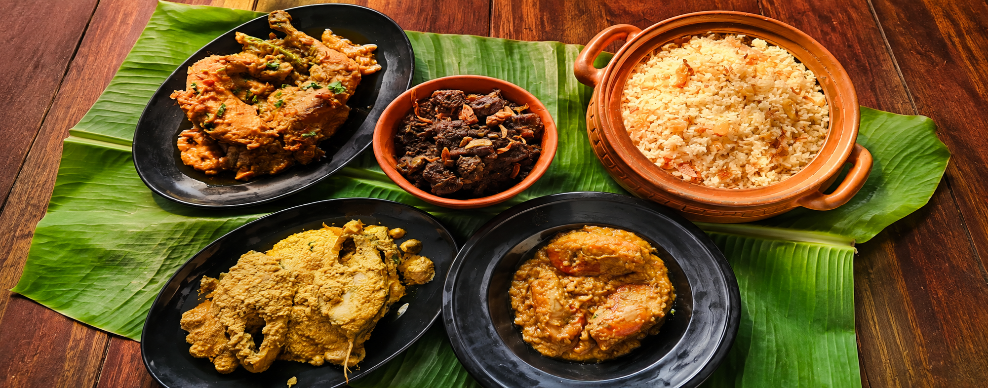 Daruchini signature dish on banana leaf